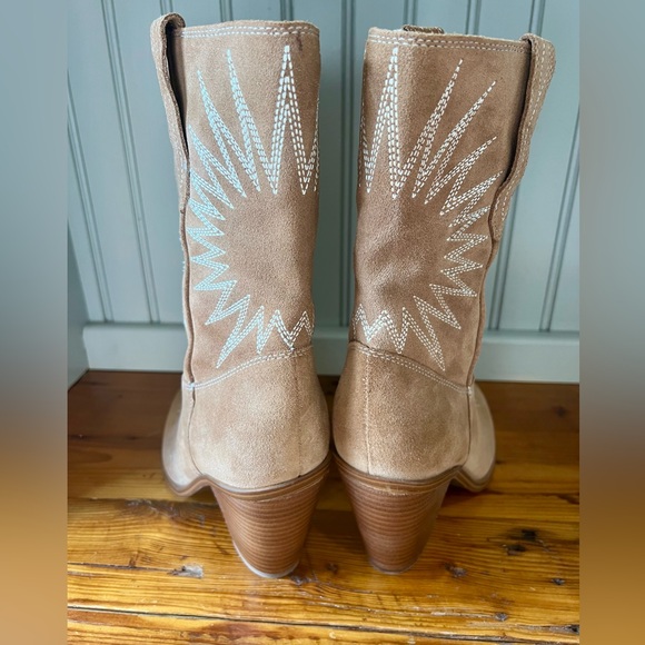 Marc Fisher Starburst Leather Cowboy Boots Cowgirl Boots Western Southwestern - Picture 10 of 10